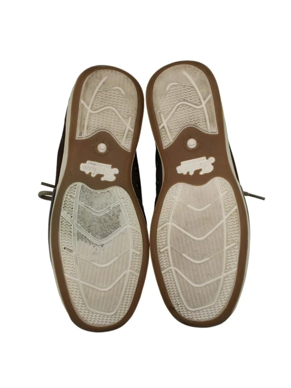 Florsheim Mens Lakeside Oxford Boat Shoes Brown Nubuck Size 9W Minimally Worn